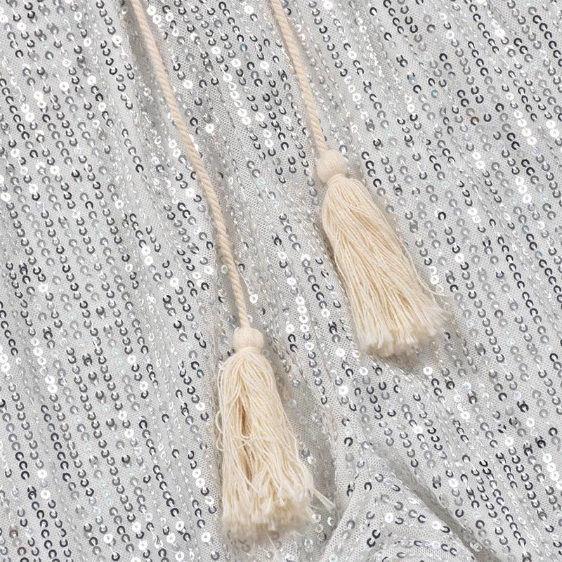 Silver Sequins Women Shorts Year Party Low Waist Lace Up Female Mini Summer Autumn Streetwear Loose Ladies 220228