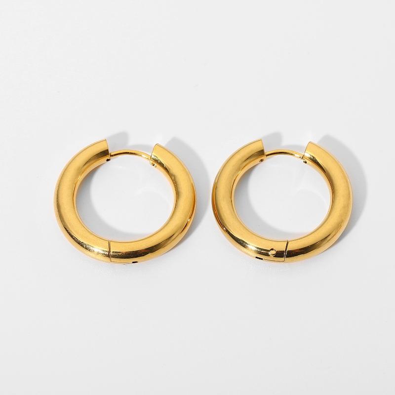 Hoop & Huggie 2022 Arrival Gold Plated 18K Stainless Steel Earrings Jewelry Double Layer Soild, Golden;silver
Hoop & Huggie 2022 Arrival Gold Plated 18K Stainless Steel Earrings Jewelry Double Layer Soild, Golden;silver