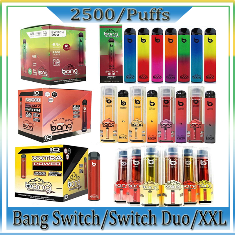 Bang Pro Max Switch XXL DUO Disposable Electronic Cigarettes 2 IN 1 Device 8ml Pods 1100mah 2000 Puffs Vape Pen Factory Wholesale
Bang Pro Max Switch XXL DUO Disposable Electronic Cigarettes 2 IN 1 Device 8ml Pods 1100mah 2000 Puffs Vape Pen Factory Wholesale