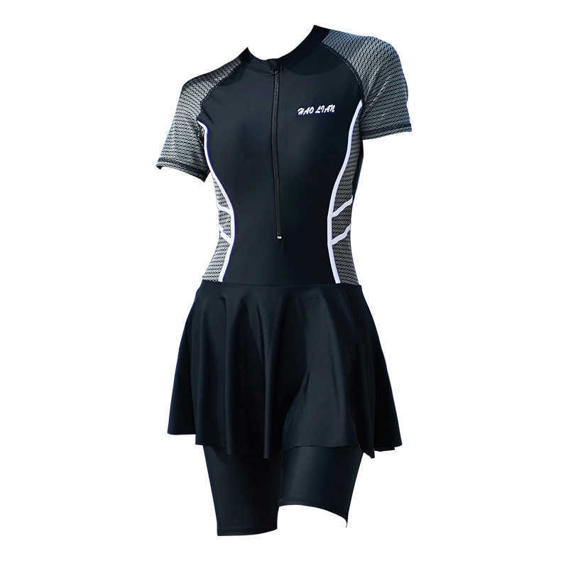 Conservative Swimwear Women Short Sleeve Swimsuit Plus Size Bathing Suits Muslim Swimming Suit Boerkini 210625