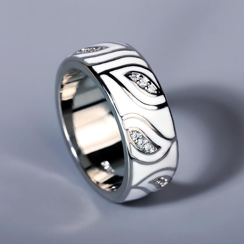 Cluster Rings 925 Silver White Leaves Sparkling CZ Jewelry Ring Set Fine Handmade Enamel For Women, Golden;silver
Cluster Rings 925 Silver White Leaves Sparkling CZ Jewelry Ring Set Fine Handmade Enamel For Women, Golden;silver