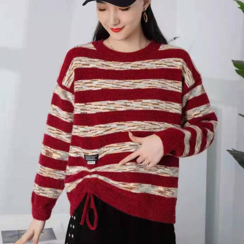 Men's Sweaters Striped Chenille T-shirt Women Wear A Loose Round Neck Bottomed Sweater Women's Pullover In Autumn And Winter 2021, White;black
Men's Sweaters Striped Chenille T-shirt Women Wear A Loose Round Neck Bottomed Sweater Women's Pullover In Autumn And Winter 2021, White;black