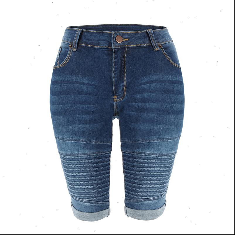 denim bermuda women jeans shorts middle rise elastic knee length summer curvy stretch moto short pants, Blue
denim bermuda women jeans shorts middle rise elastic knee length summer curvy stretch moto short pants, Blue