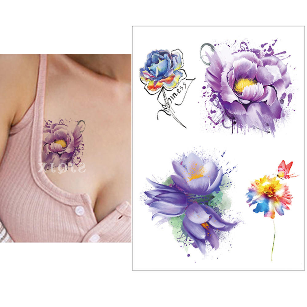 1 piece Woman temporary stickers flower lilies rose lotus Waterproof fake Red blue pink Flower tattoo
1 piece Woman temporary stickers flower lilies rose lotus Waterproof fake Red blue pink Flower tattoo