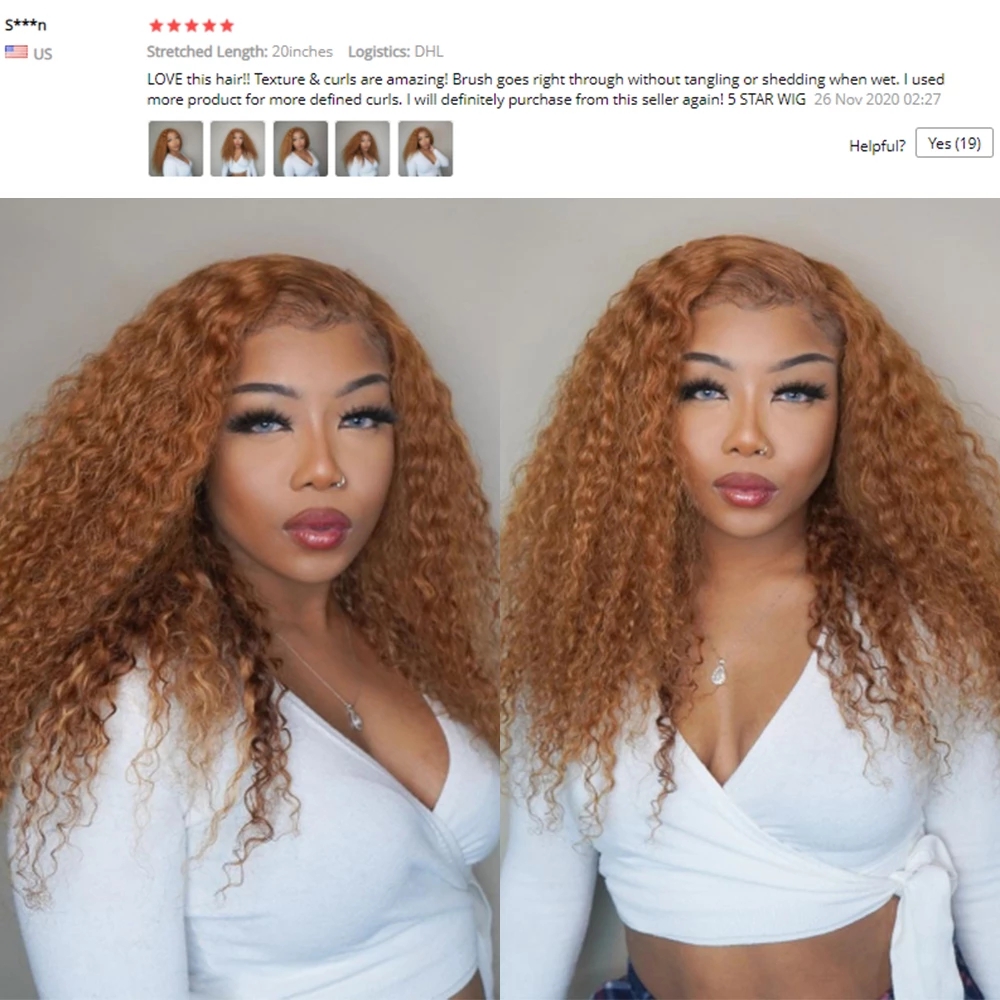 Free shipping Brown/ Blonde Afro Kinky Curly Mongolian Hair 180 Density 13X4 Synthetic Lace Frontal Wig For Black Women