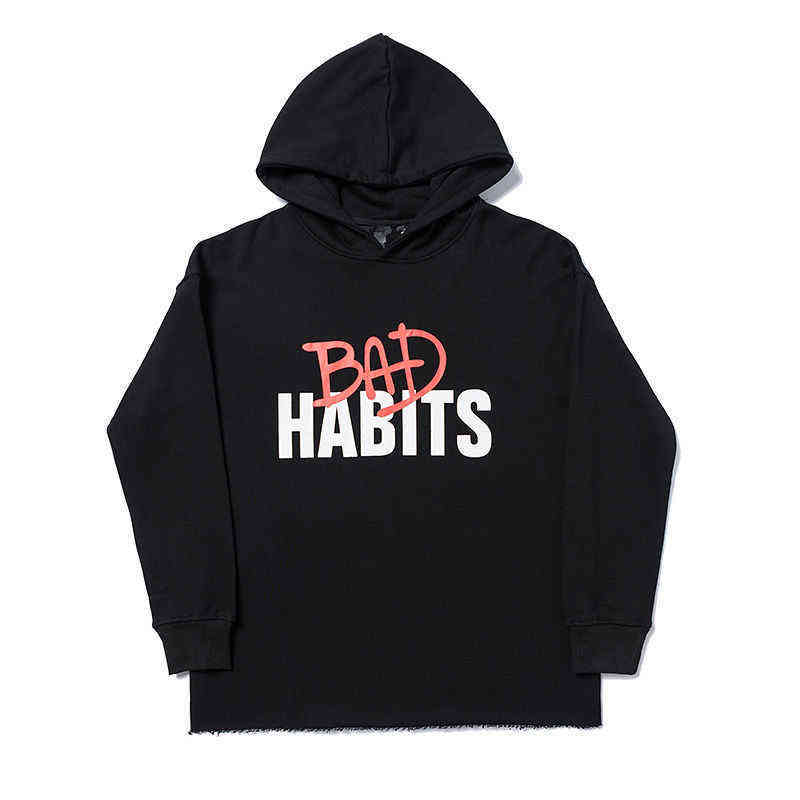 Autumn Winter Nav Co Bred Bad Habits Dissolves Large v Letters Black White Menand Womenthin Loose Hooded Sweater Tide
Autumn Winter Nav Co Bred Bad Habits Dissolves Large v Letters Black White Menand Womenthin Loose Hooded Sweater Tide