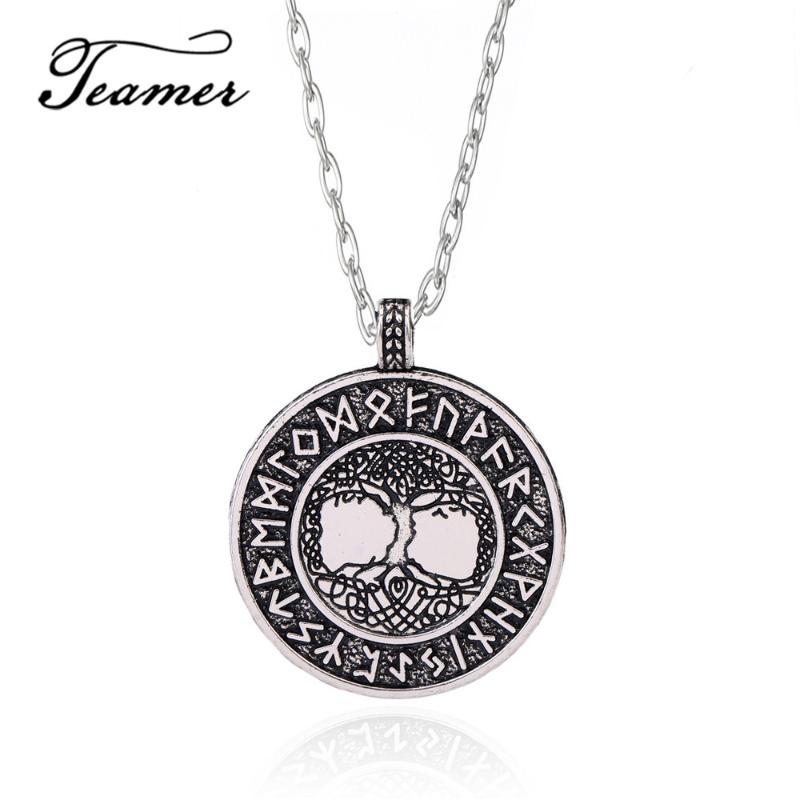 Pendant Necklaces Teamer Vikings Runes Adjustable Necklace Tree Of Life Yggdrasil Nordic Talisman Wicca Jewelry /
Pendant Necklaces Teamer Vikings Runes Adjustable Necklace Tree Of Life Yggdrasil Nordic Talisman Wicca Jewelry /