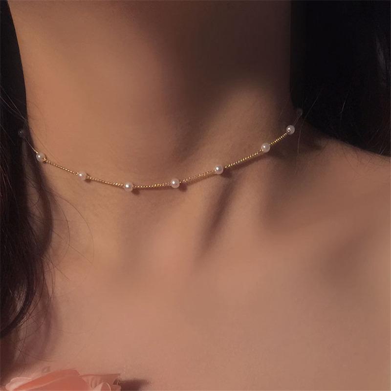 Chokers Beads Women's Neck Chain Kpop Pearl Choker Necklace Gold Color Goth Chocker Jewelry On The Pendant 2021 Collar For Girl
Chokers Beads Women's Neck Chain Kpop Pearl Choker Necklace Gold Color Goth Chocker Jewelry On The Pendant 2021 Collar For Girl