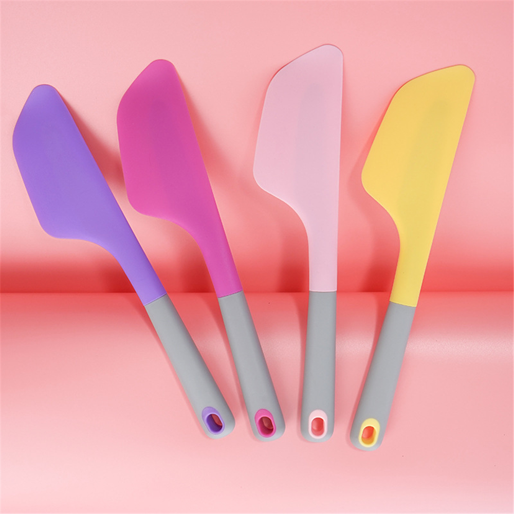 Large Silicone Cream Baking Scraper Pastry Tools Non Stick Butter Mixer Smoother Spreader Heat Resistant Spatula EEB5987 Free shipping