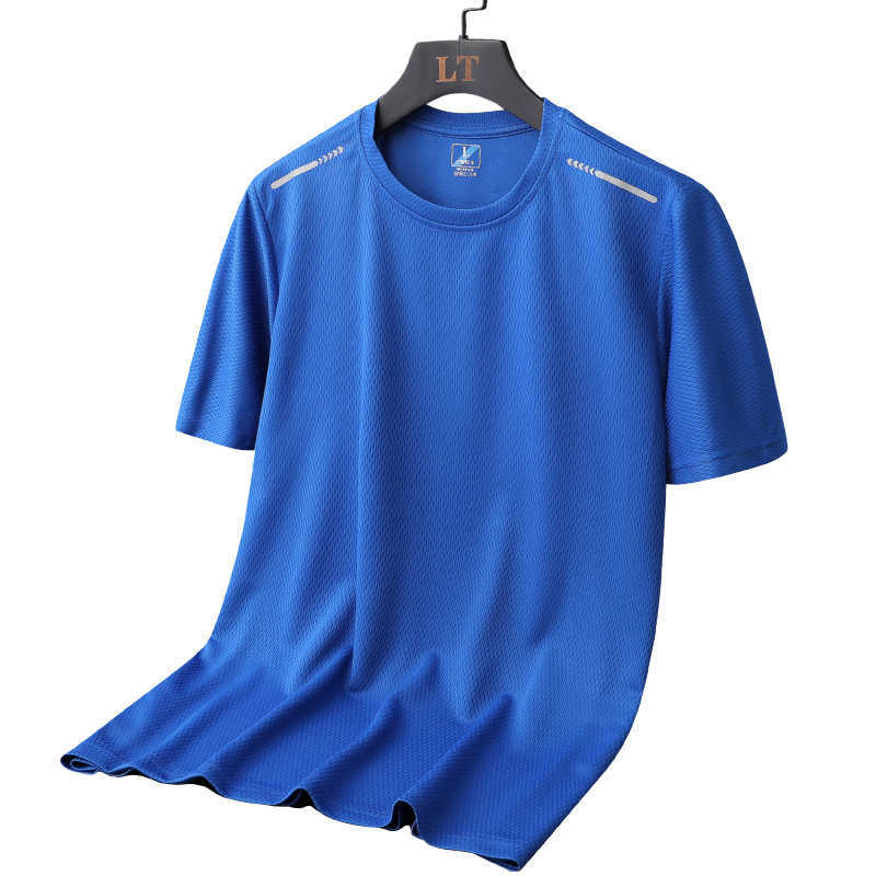 Summer Outdoor Ice Silk Short Sleeve t Shirt Men Solid Color Casual Sports Quick Drying Trip Fishing T 210707