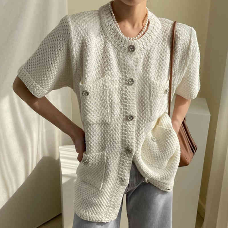 women's jackets new single breasted casual knitting coat spring summer short sleeve knitted cardigans vintage korean fashion loose, Black;brown
women's jackets new single breasted casual knitting coat spring summer short sleeve knitted cardigans vintage korean fashion loose, Black;brown