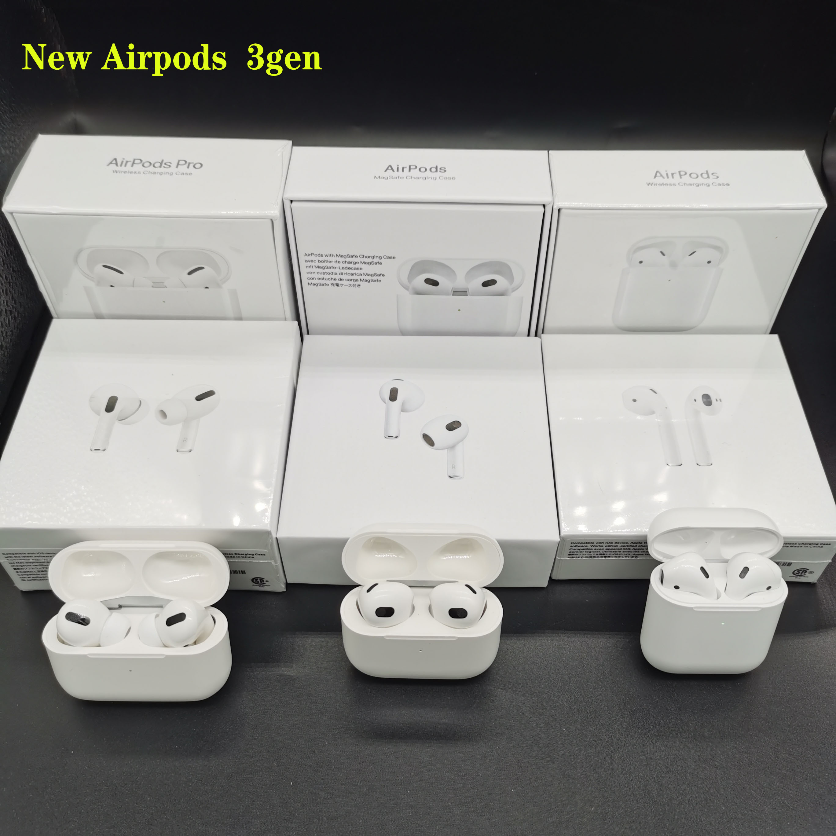 Original 1:1 Apple AirPods 3 Pro Air Gen 3 Air Pods H1 Chip cases Transparency Earphones Wireless Charging Bluetooth Headphones AP3 Pro AP2
Original 1:1 Apple AirPods 3 Pro Air Gen 3 Air Pods H1 Chip cases Transparency Earphones Wireless Charging Bluetooth Headphones AP3 Pro AP2