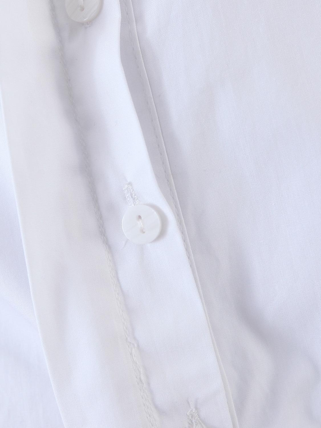 Elegant Lapel Slim Waist Pleated Ruched White Shirt Retro Woman Long sleeve OL Blouse Short Tops Blousas 210429
