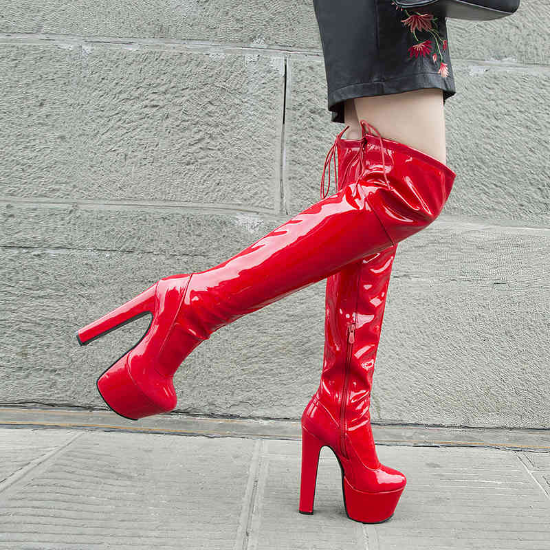 boots rimocy women's boots platform above the knees, five inches high red leather patent, long boots, black winter shoes 63ct
boots rimocy women's boots platform above the knees, five inches high red leather patent, long boots, black winter shoes 63ct