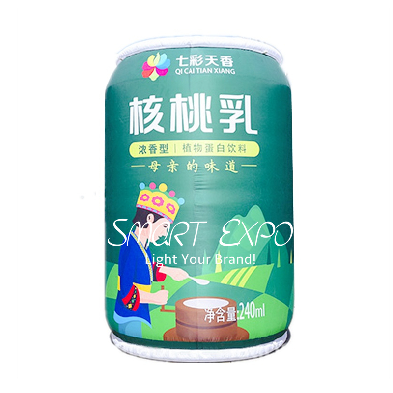 Advertising Inflatable Can Dia1.2x1.7m for Food Beverage Promotion with Custom Artwork Printing and Blower