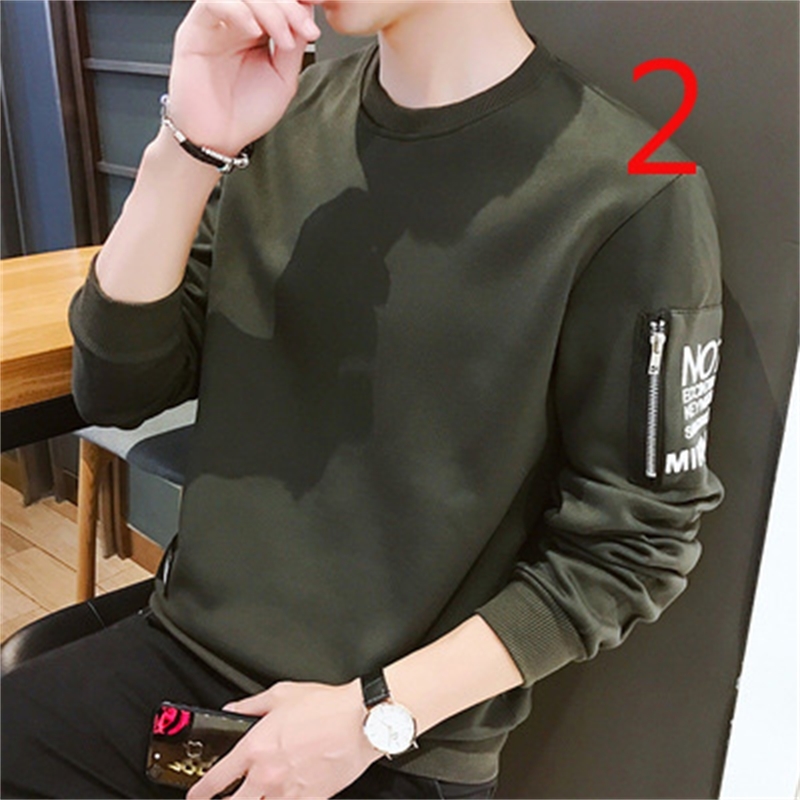 Long-sleeved t-shirt men's cotton autumn men's shirt inside men's autumn clothes Slim 210623