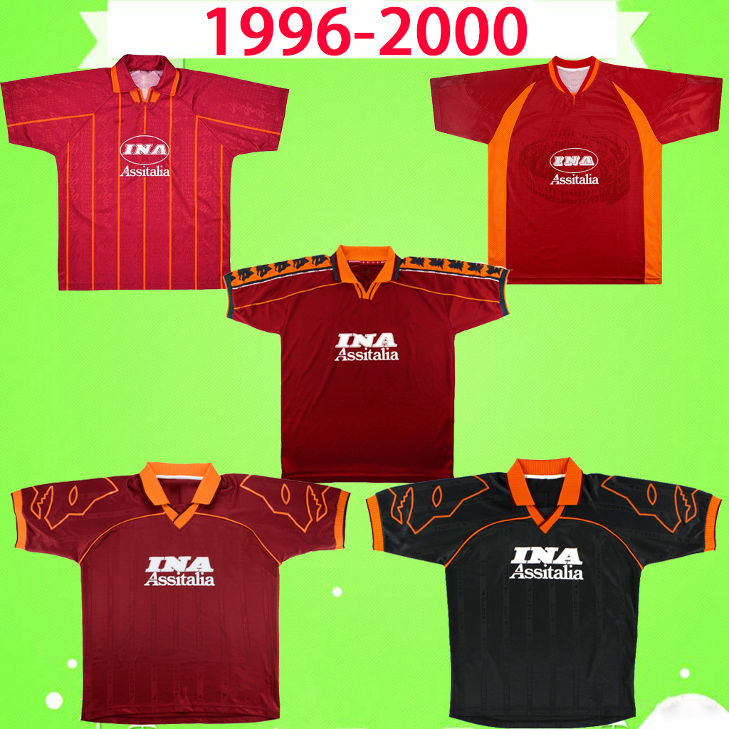1996 1997 1998 1999 2000 ROMA Retro Soccer Jersey home red Classic Vintage Football shirt commemorate antique TOTTI BERNARDINI DELVECCHIO GURENKO NAKATA
1996 1997 1998 1999 2000 ROMA Retro Soccer Jersey home red Classic Vintage Football shirt commemorate antique TOTTI BERNARDINI DELVECCHIO GURENKO NAKATA
