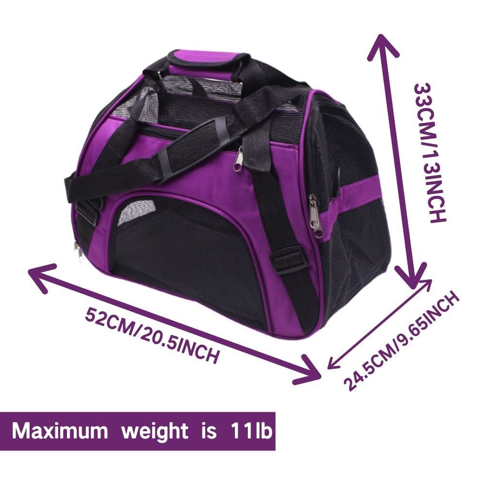 Portable Dog Cat Carrier Bag Breathable Mesh Pet Travel Shoulder Bags Kitten Small Puppy Chihuahua Outgoing Carrier Handbag 11lb