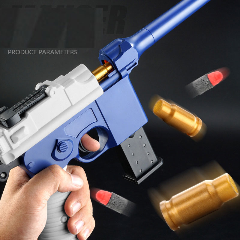 Mauser Toy Guns Pistol Manual EVA Foam Darts Blaster Revolver Plastic Launcher For Kids Adults Boys Birthday Gifts