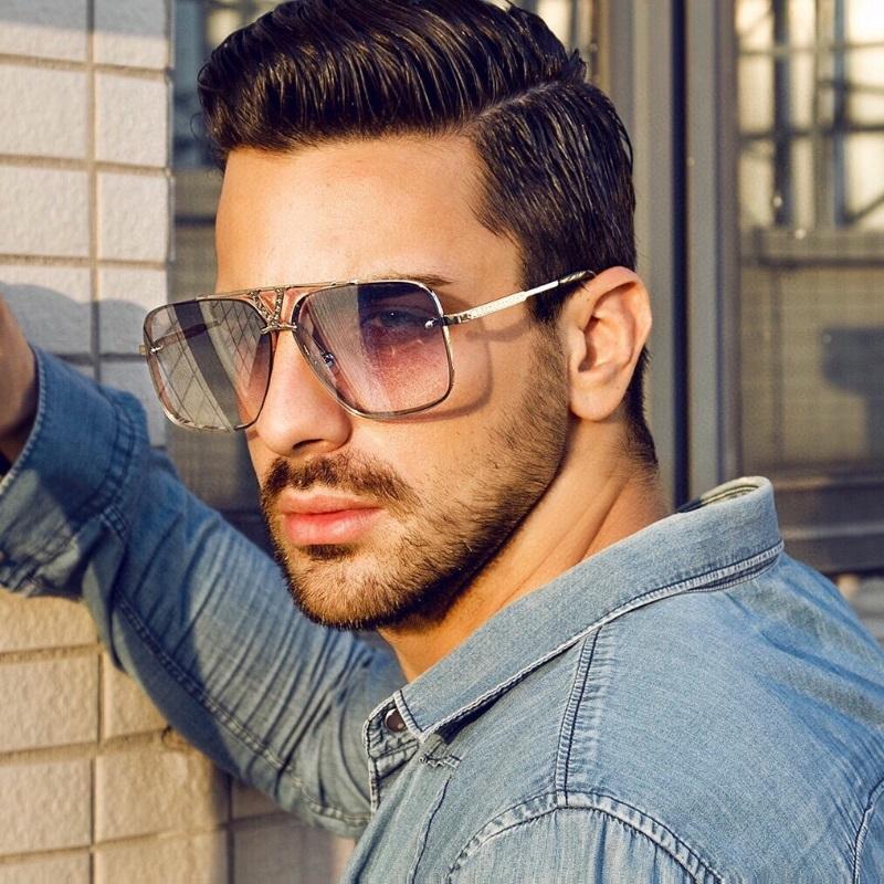 Sunglasses Stylish Glamour Mens Fashion Designer Luxury Golden Frame Men Sun Glasses Vintage Shades Gradient Lens UV400
Sunglasses Stylish Glamour Mens Fashion Designer Luxury Golden Frame Men Sun Glasses Vintage Shades Gradient Lens UV400