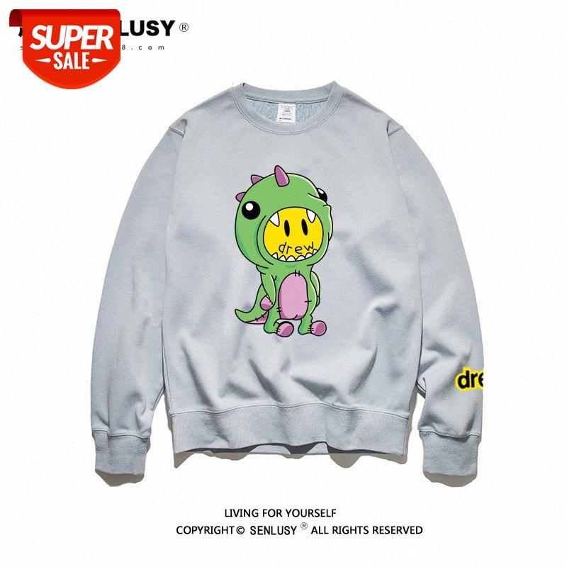 Korean version of Drew cartoon dinosaur sweater Luhan with the same smiley face round neck hoodie plus velvet size 3XL jacket #wZ4J, White standard
Korean version of Drew cartoon dinosaur sweater Luhan with the same smiley face round neck hoodie plus velvet size 3XL jacket #wZ4J, White standard