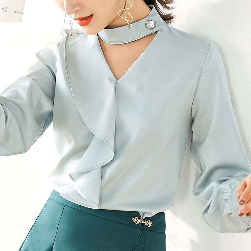 Womens Tops and Blouses Plus Size Ruffle Chiffon Shirt Office Long Sleeve Shirts Women Blusas De Mujer 210603, Apricot
Womens Tops and Blouses Plus Size Ruffle Chiffon Shirt Office Long Sleeve Shirts Women Blusas De Mujer 210603, Apricot