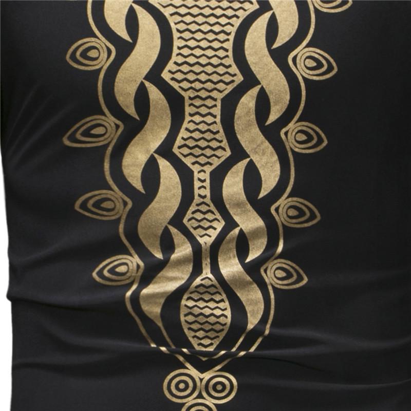Ethnic Clothing African Dashiki Print Stand Collar Shirt Men 2021 Brand Long Sleeve Clothes Mens Extra Hip Hop Streetwear Shirts