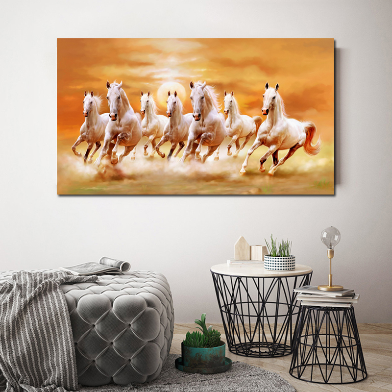 Canvas Painting Running Horse Pictures Wall Art For Living Room Home Decoration Animal Posters And Prints NO FRAME