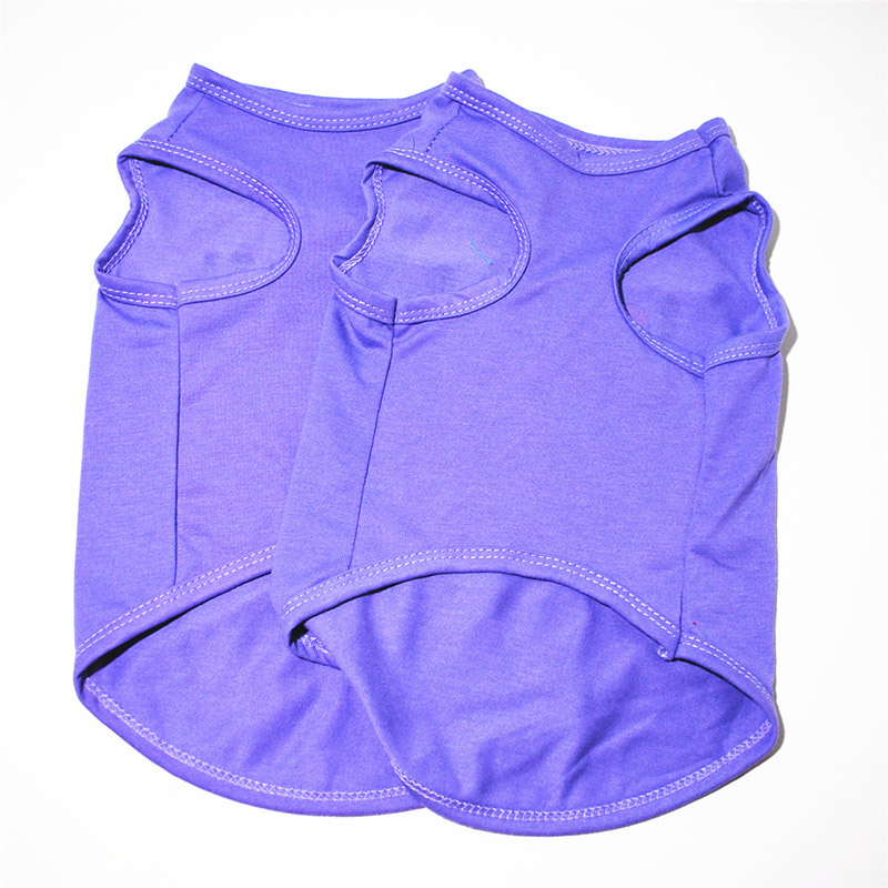 6 Colors Dog Clothes Like Daddy and Mommy Puppy Shirts Solid Color Small Dogs T Shirt Cotton Pet Supplies Outwear Wholesale