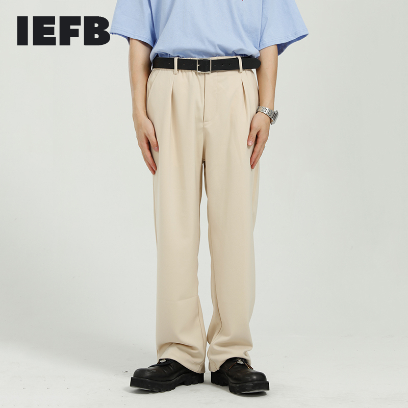 IEFB Men's Wear Spring Korean Wide Leg Stragith Trousers Trend Loose Elastic Waist Apricot Causal Pants 9Y7105 210524
IEFB Men's Wear Spring Korean Wide Leg Stragith Trousers Trend Loose Elastic Waist Apricot Causal Pants 9Y7105 210524