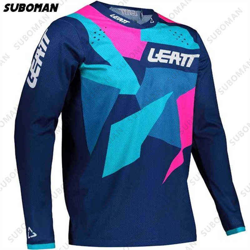 

2022 LEATT Motocross Mountain Enduro Bike Clothing Pro Bicycle Moto Downhill T-shirt Men Cycling Jersey MTB Shirts DH MX Maillot G1130