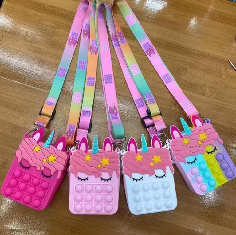 Dhl Cute Unicorn Simple Dimple Messenger Bag Fidget Toys Push Bubble Anti-stress Children's Toy Pop Keychain Wallet
Dhl Cute Unicorn Simple Dimple Messenger Bag Fidget Toys Push Bubble Anti-stress Children's Toy Pop Keychain Wallet