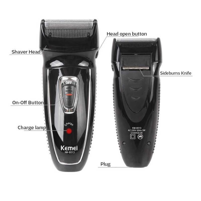 Kemei 2 Heads Electronic Rechargeable Reciprocate Man Shaver Triple Blade Electric Shaving Razors Face Care
