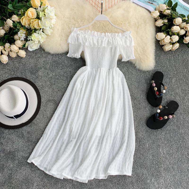 2021oceanlove women summer dresses plaid slash neck off shouder solid vestidos 2021 ruffles a-line high waist dress robe femme 11767, Black;gray
2021oceanlove women summer dresses plaid slash neck off shouder solid vestidos 2021 ruffles a-line high waist dress robe femme 11767, Black;gray