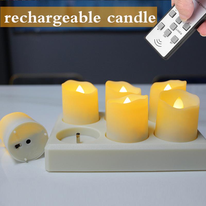 Candles 6PCS USB Rechargeable Tea Light With Timer Remote Control LED Electronic Candle Flameless Flashing For Christmas Home Decoration
Candles 6PCS USB Rechargeable Tea Light With Timer Remote Control LED Electronic Candle Flameless Flashing For Christmas Home Decoration