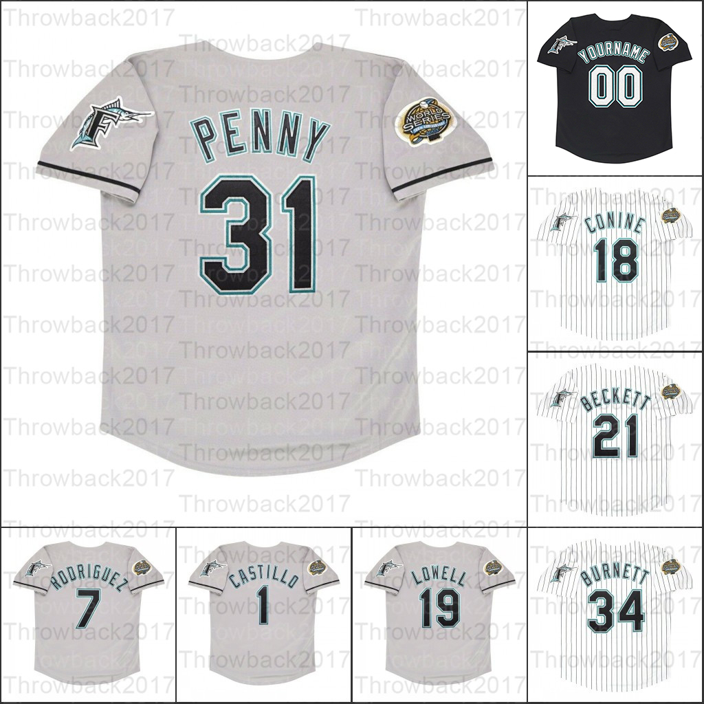Retro Baseball 2003 jerseys 7 Ivan Rodriguez 34 A.J. Burnett 31 Brad Penny 19 Mike Lowell 35 Dontrelle Willis, Men/black
Retro Baseball 2003 jerseys 7 Ivan Rodriguez 34 A.J. Burnett 31 Brad Penny 19 Mike Lowell 35 Dontrelle Willis, Men/black