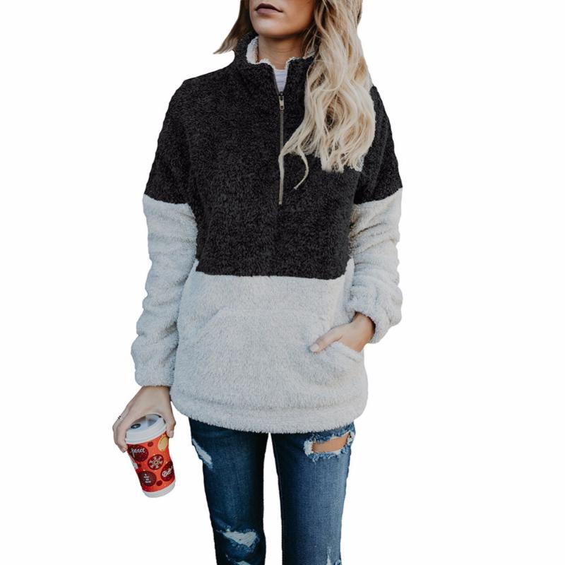 Women' Hoodies & Sweatshirts Autumn Women Turtleneck Casual Sweatshirt Hoody Female Zip Loose Fleece Pullover Tops Contrast Warm Soft Outwe, Black
Women' Hoodies & Sweatshirts Autumn Women Turtleneck Casual Sweatshirt Hoody Female Zip Loose Fleece Pullover Tops Contrast Warm Soft Outwe, Black