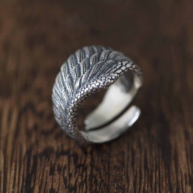 Cluster Rings FNJ Feather Ring 925 Silver Fashion Original S925 Sterling ForWomen Men Jewelry Adjustable Size
Cluster Rings FNJ Feather Ring 925 Silver Fashion Original S925 Sterling ForWomen Men Jewelry Adjustable Size