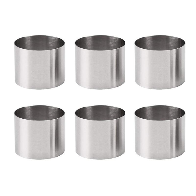 Baking & Pastry Tools 6 Pieces Round Biscuit Cutter Stainless Steel Mousse Ring Mini Circle Cookie Cutters Frying Egg Rings Tool
Baking & Pastry Tools 6 Pieces Round Biscuit Cutter Stainless Steel Mousse Ring Mini Circle Cookie Cutters Frying Egg Rings Tool