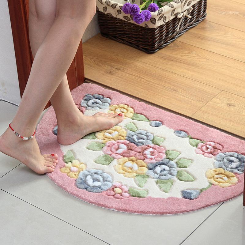Carpets Rose Cut Flower Semi-circular Water-absorbing Floor Mat Door Kitchen Bedroom Bathroom Anti-slip MatLB60506
Carpets Rose Cut Flower Semi-circular Water-absorbing Floor Mat Door Kitchen Bedroom Bathroom Anti-slip MatLB60506