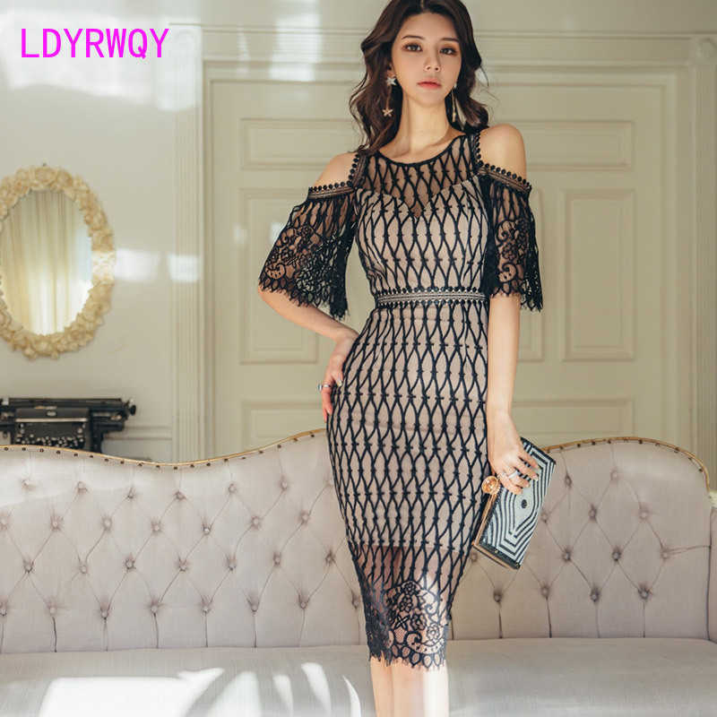 Summer wear han edition cultivate one's morality should be aristocratic temperament leakage from the long lace package hip w 210603, Black
Summer wear han edition cultivate one's morality should be aristocratic temperament leakage from the long lace package hip w 210603, Black