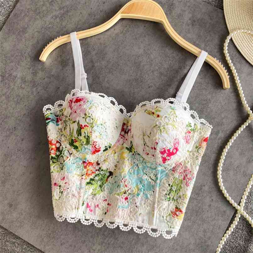 Tube top Printed Lace Camisole Women's Top Summer 3D Cup Beach Outerwear Sexy Bra Bodice Short Embroidery Suspender Vest 210602, Multi
Tube top Printed Lace Camisole Women's Top Summer 3D Cup Beach Outerwear Sexy Bra Bodice Short Embroidery Suspender Vest 210602, Multi