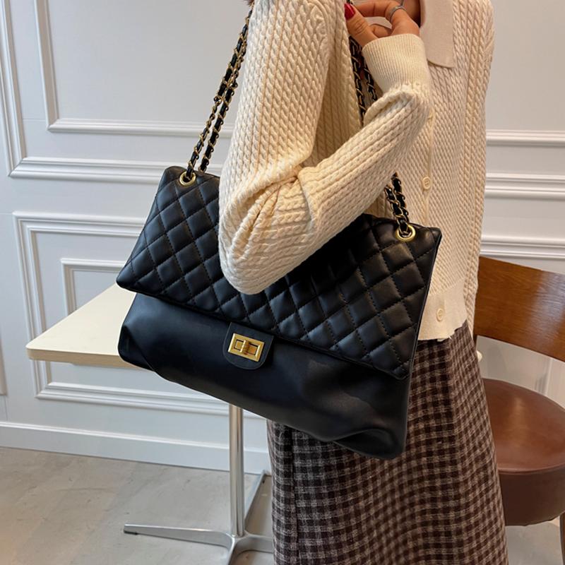 Evening Bags Large Capacity Female Women's Bag PU Designer Handbag Fashion Solid Chain Top Handle Messenger Shoulder For Women Crossbody, Black
Evening Bags Large Capacity Female Women's Bag PU Designer Handbag Fashion Solid Chain Top Handle Messenger Shoulder For Women Crossbody, Black