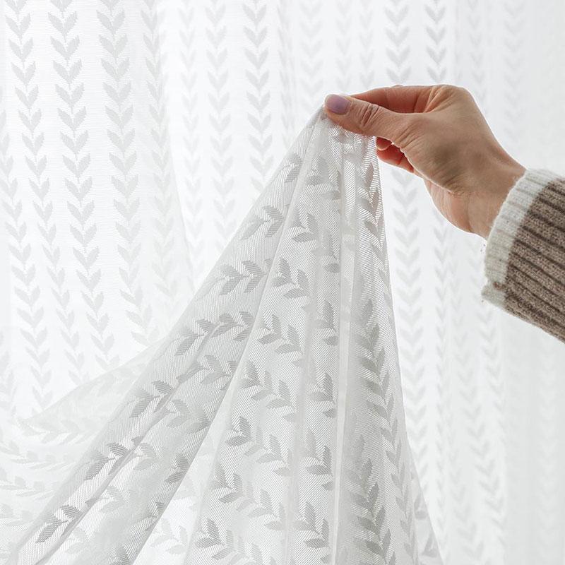 Curtain & Drapes Modern Tulle For Livingroom Fine Knitted Fabric Sheer Voile Bedroom Leaf Pattern Window Screen Kitchen
Curtain & Drapes Modern Tulle For Livingroom Fine Knitted Fabric Sheer Voile Bedroom Leaf Pattern Window Screen Kitchen