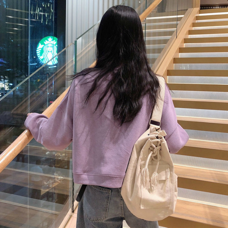 Wonder Sweatshirts Stand Collar Long Sleeve Spring Autumn Pullovers Feminino All-match Casual Prevalent Hoodies 210510