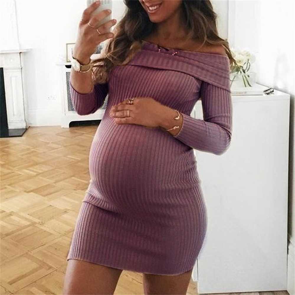 Knitted Maternity Dress Off Shoulder Maxi Pregnant Women Dresses Knee Long Tight Bodysuit Baby Shower Photoshoot Photography Props GT859VP, Red
Knitted Maternity Dress Off Shoulder Maxi Pregnant Women Dresses Knee Long Tight Bodysuit Baby Shower Photoshoot Photography Props GT859VP, Red