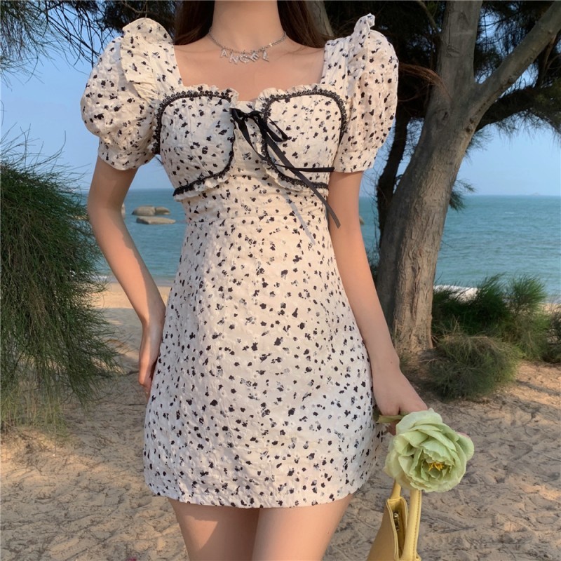 Summer Floral Dress Women French Style Puff Sleeve Chiffon Party Dress Vintage Casual Slim Mini Dress 210518, Photo color
Summer Floral Dress Women French Style Puff Sleeve Chiffon Party Dress Vintage Casual Slim Mini Dress 210518, Photo color