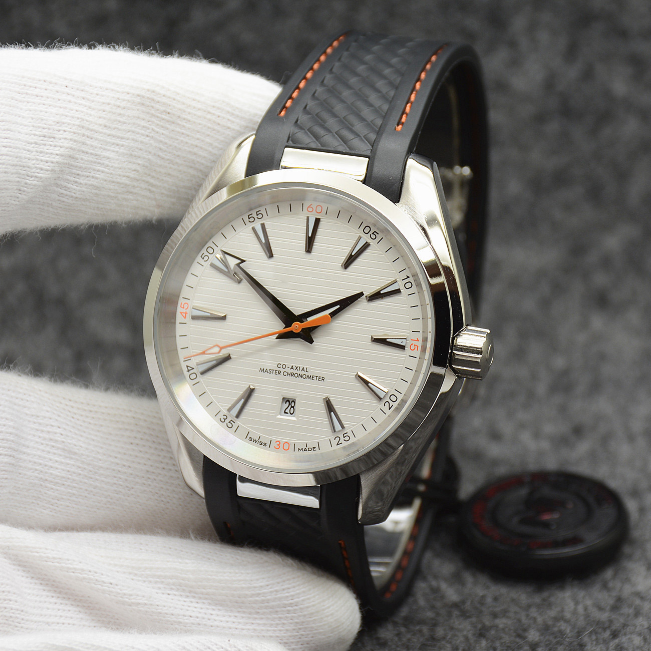 Watch Automatic Mechanical Silver Dial Mens 42mm Stainless Steel Glass Back Sports Rubber Strap Wristwarches, Slivery;brown
Watch Automatic Mechanical Silver Dial Mens 42mm Stainless Steel Glass Back Sports Rubber Strap Wristwarches, Slivery;brown