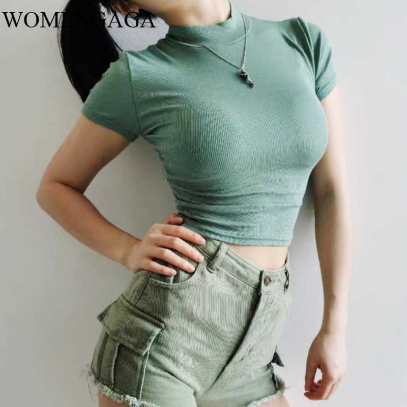 WOMENGAGA Summer Women High Neck Fitted Short Sleeve T-shirt Rib Tops Elasticity Knitting Sexy Girl Female T Shirt B778 210603, Green
WOMENGAGA Summer Women High Neck Fitted Short Sleeve T-shirt Rib Tops Elasticity Knitting Sexy Girl Female T Shirt B778 210603, Green