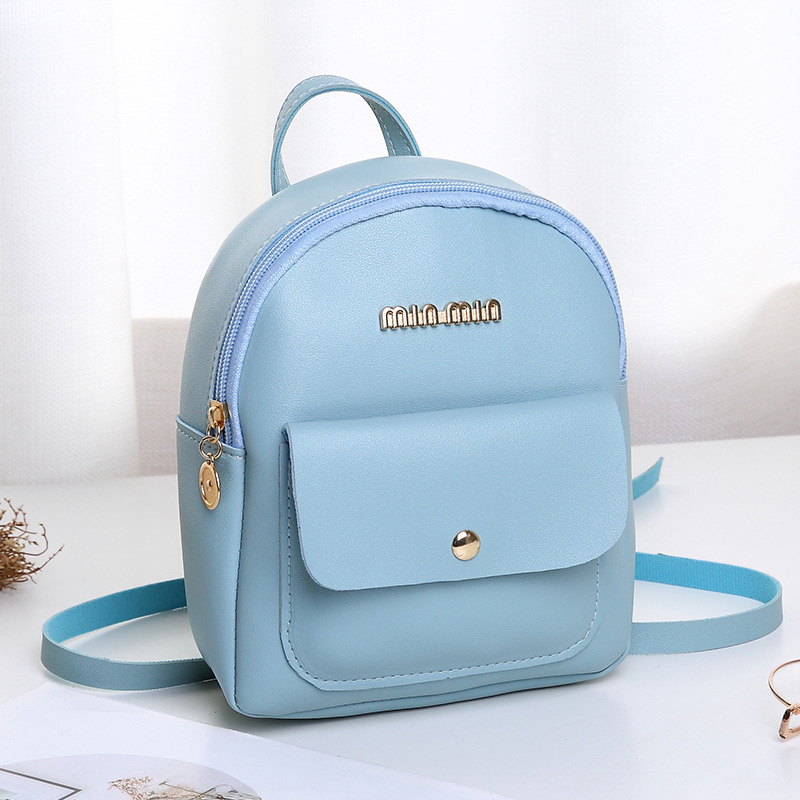 Mini Women PU Leather summer Portable large capacity small backpack